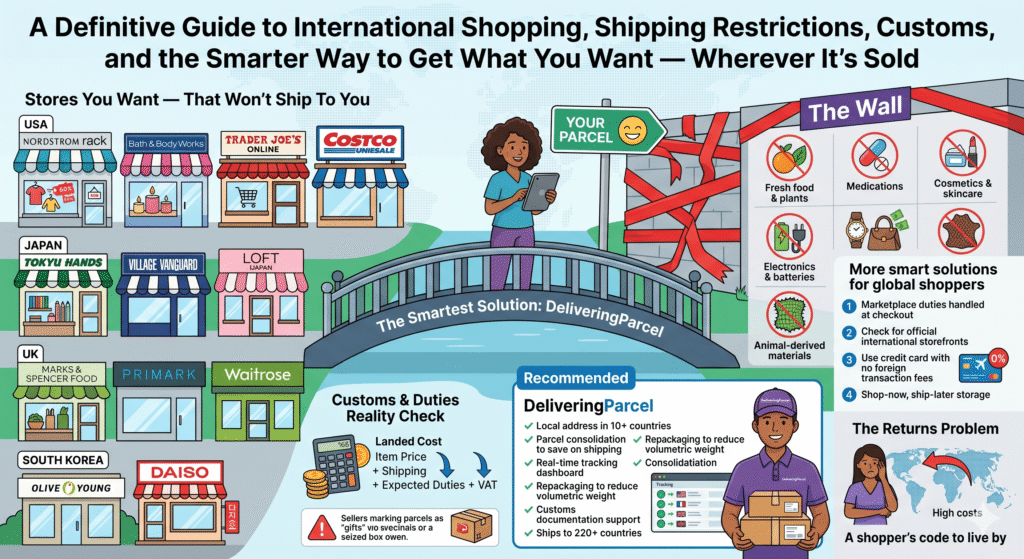 international shipping and shopping with deliveringparcel 