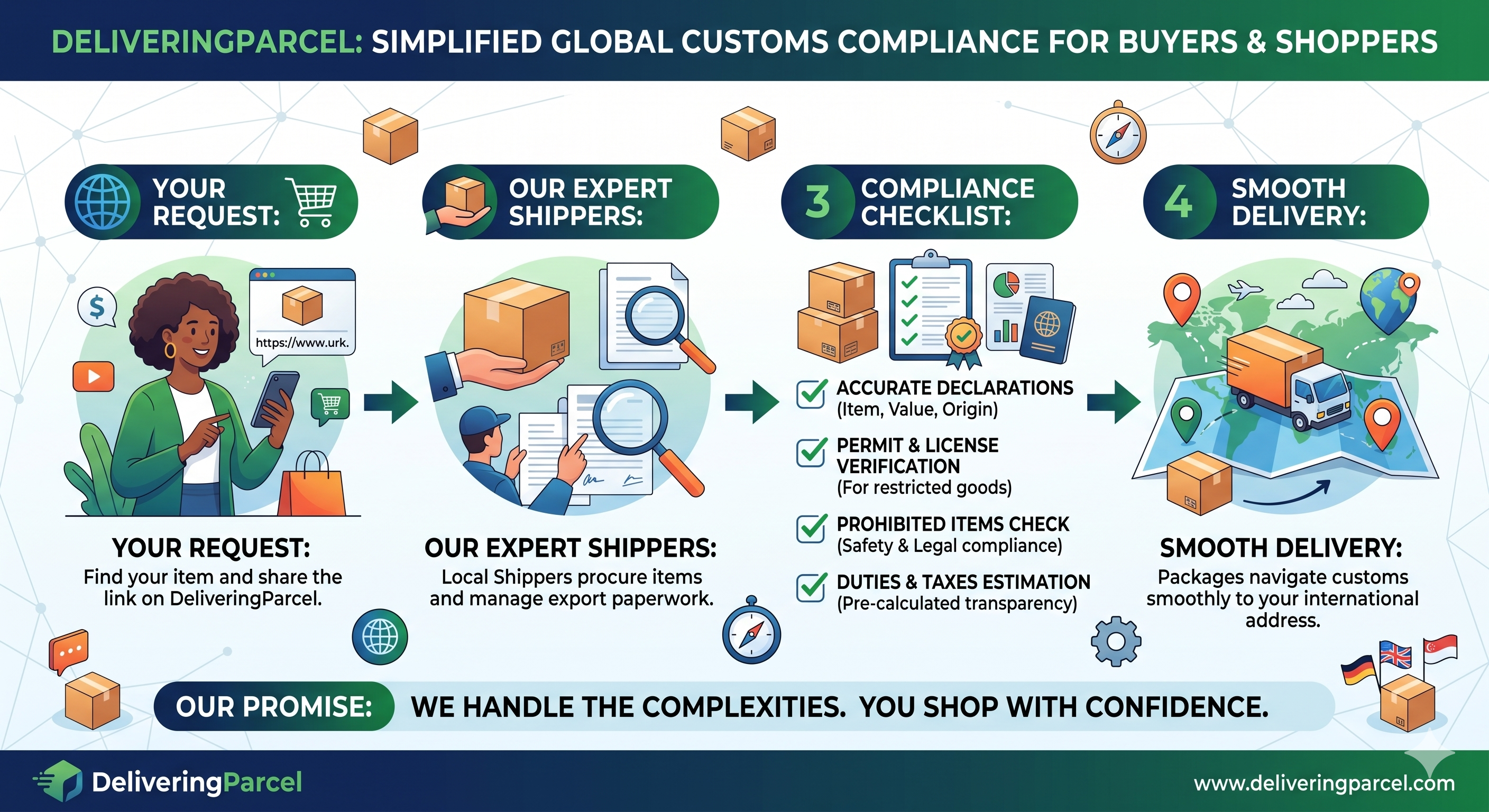 custom compliance and regulation by parcel forwarder